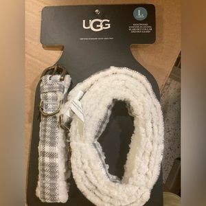 NWT UGG Westwood cotton flannel plaid pet collar and leash